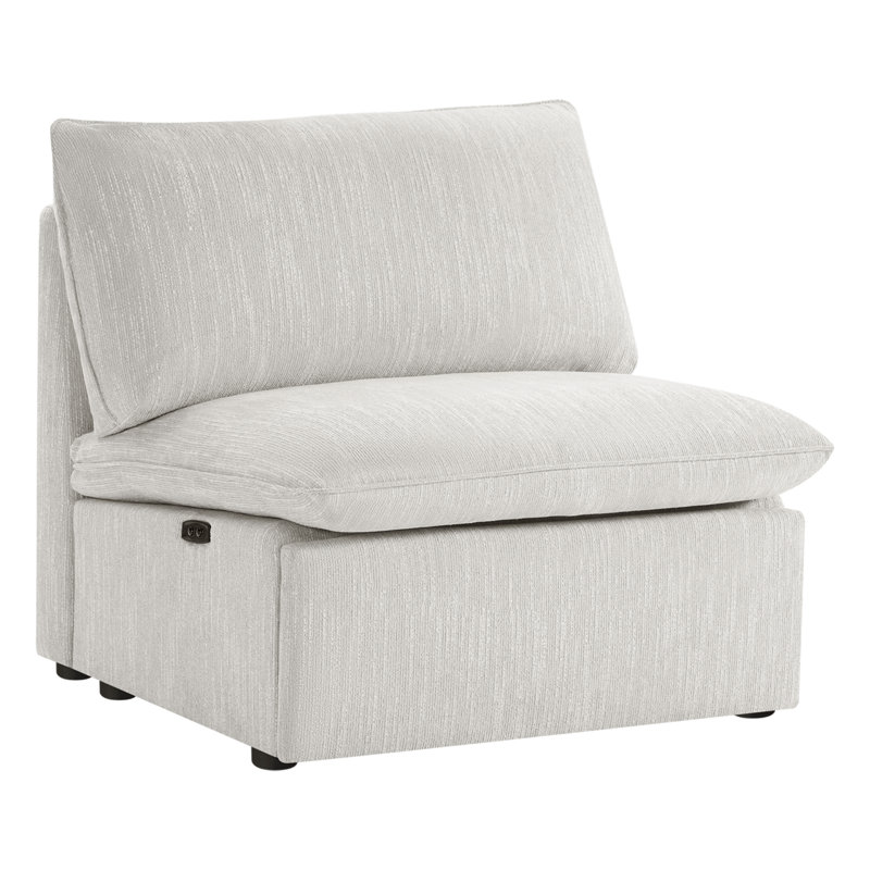 Power Armless Chair, Light Gray
