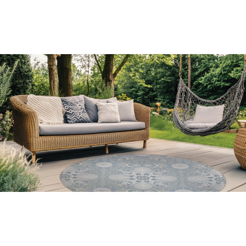 Tapis d'extérieur Skyler, Rond 5 pi