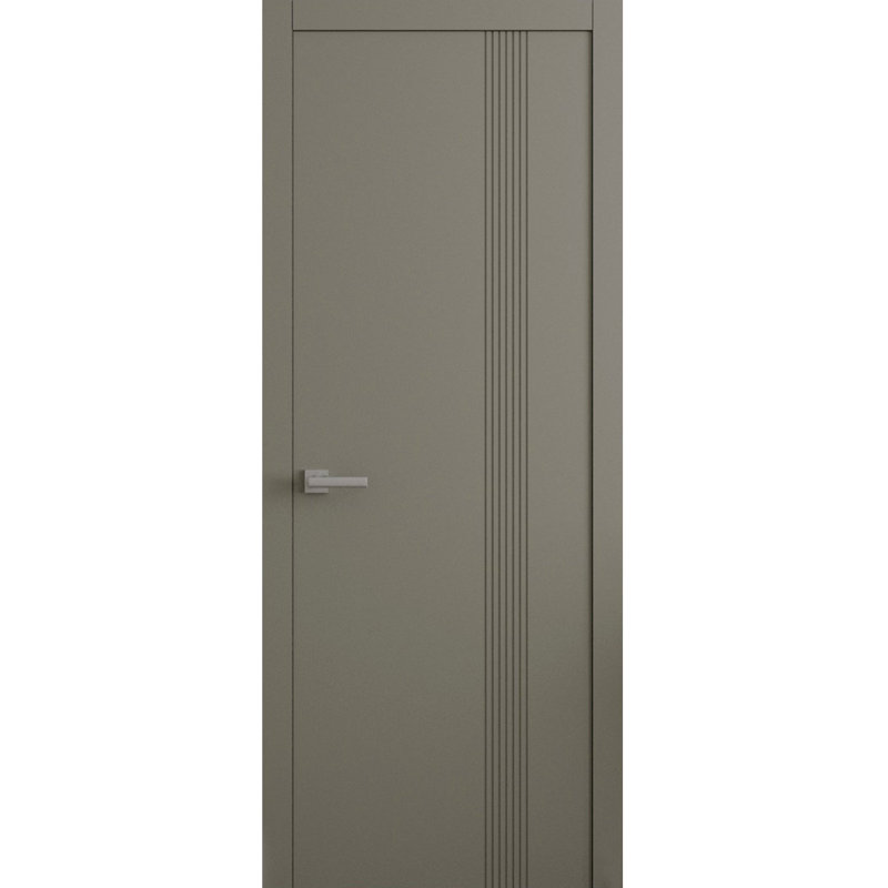 Intérieur de la porte française - Essentiel 0777 - Poignée simple à panneau régulier - Portes de salle de bain modernes