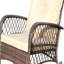 Appareil à bascule pour l'extérieur, modèle de modèle de siège large, modèle de construction en acier pour jardin, chaise de niveau brun peu profonde pour patio, coussin doux épais, structure, cour-1841525188