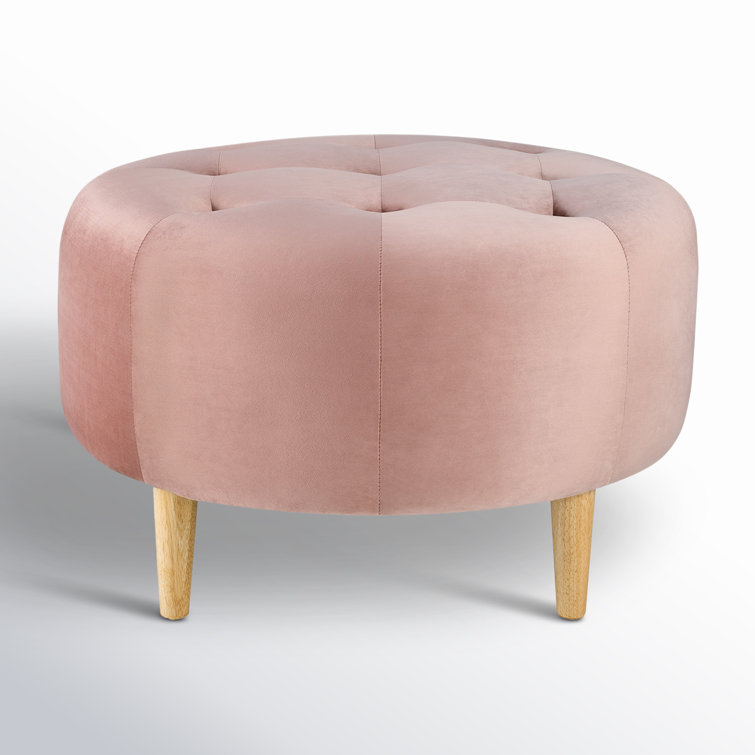Geo Upholstered Round Ottoman