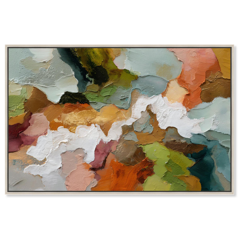 "Earthen Flow II", reproduction d'art sur toile par Art Remedy, cadre argenté, 54 x 36, H 37 po x l 55 po, Cadre argenté