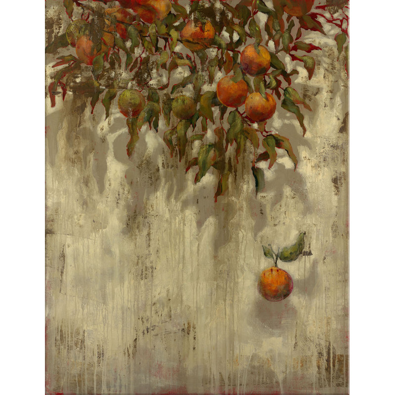 «Orange Branch» par Claudette, peinture sur toile tendue