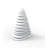 Chrismy Matte Ice White Battery Powered LED Outdoor Table Lamp