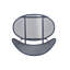 Fauteuil en fer forgé bleu marine Hauteur, 24,23, 25,63, fer bleu marine, conception relaxante, hauteur 34, 24,8, 25,5