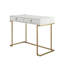 Rectangle Writing Desk with Golden Metal Legs-1163087990