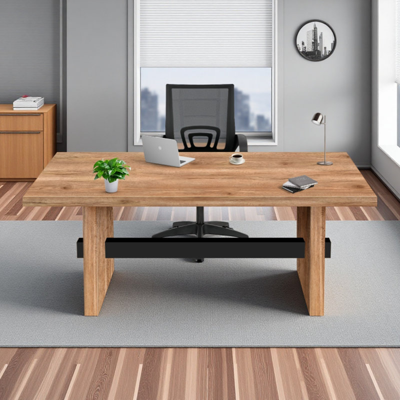 Bureau en bois massif de 70,87 pouces