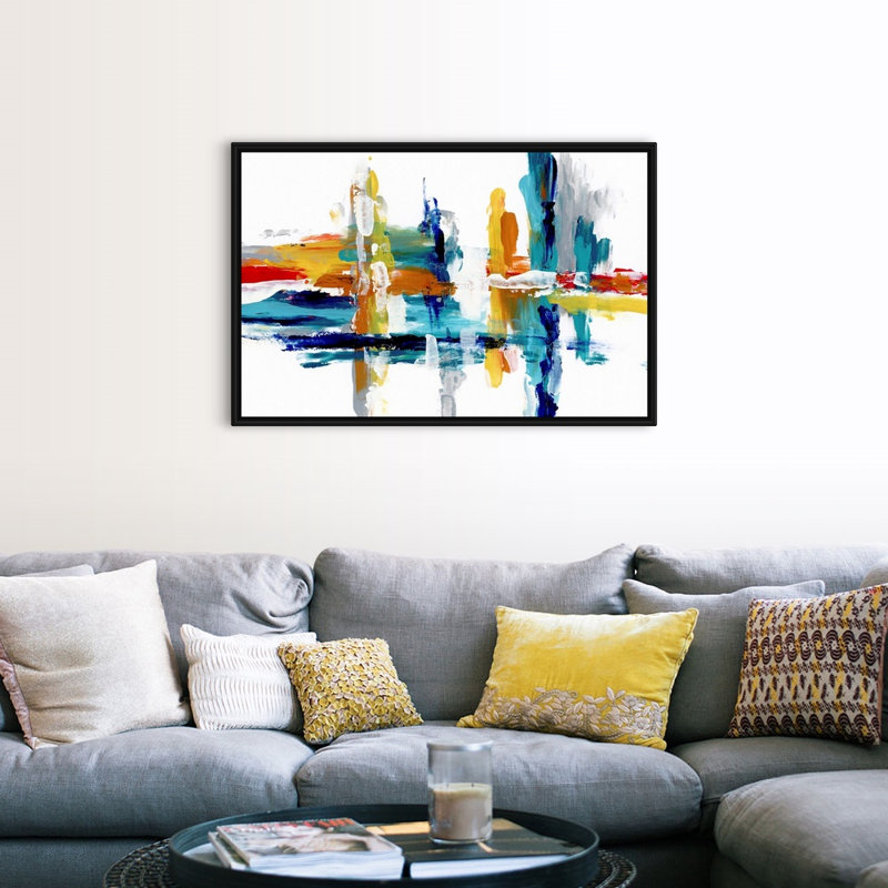 Captive Color III - reproduction d'art sur toile, H 33,7 po x l 49,7 po x P 1,75 po, Cadre flottant noir