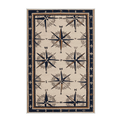  Tapis nautique lavable Compass Designs