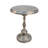 Elegant Silver 18.5" Round x 24" Hand-Forged Metal Accent Table with Antique Nickel Finish