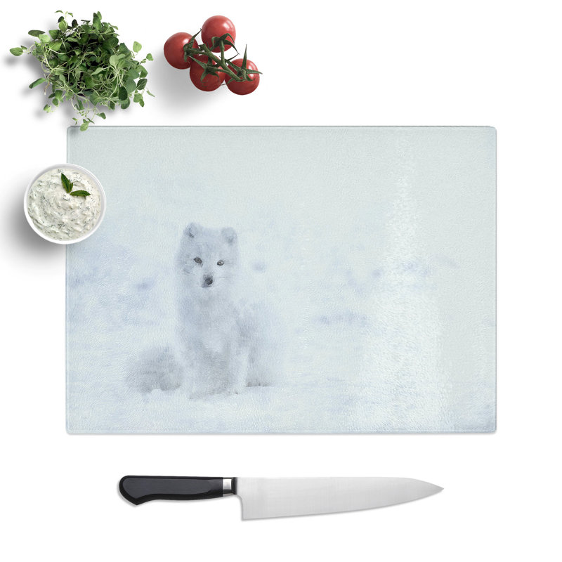 Arctic Snow Fox Vol.1 Painting Chopping Board, 0.4cm H x 20cm W x 29cm L