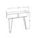 Bureau moderne, console avec pieds en métal