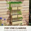 Pot à fleurs surélevé à 5 boîtes avec treillis - Bois naturel, auto-vidange, lit de plante à hauteur personnalisable pour légumes réglable, auto-vidange