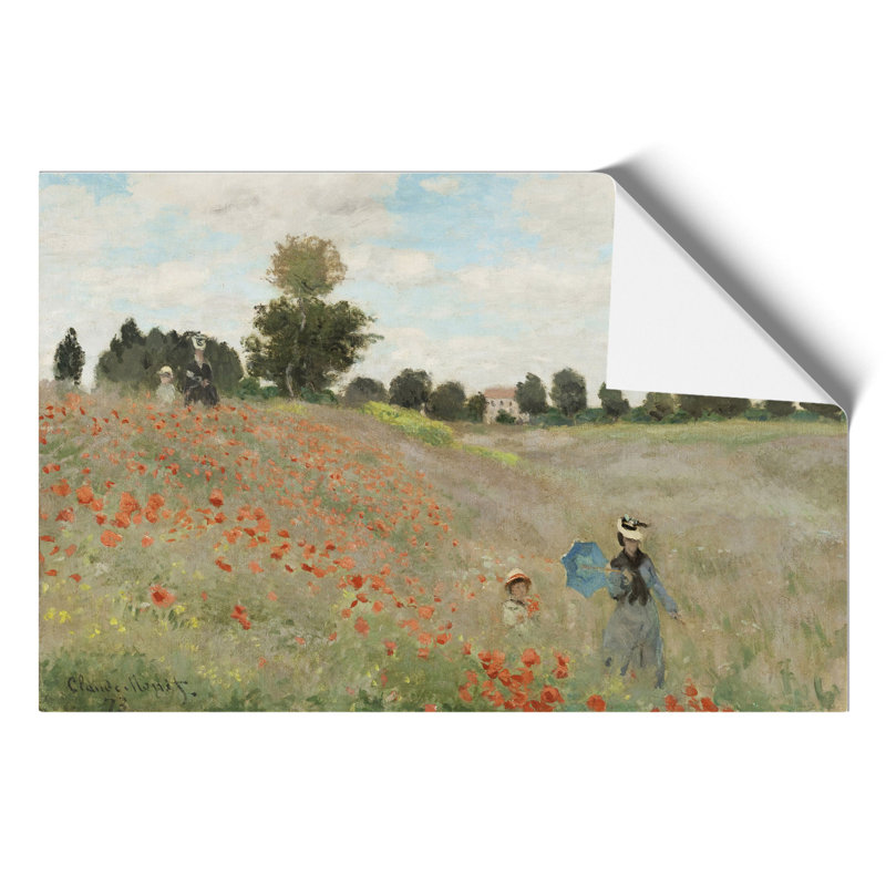 Poppy Field Vol.1 by Claude Monet - No Frame Painting, 21cm H x 30cm W x 0.1cm D
