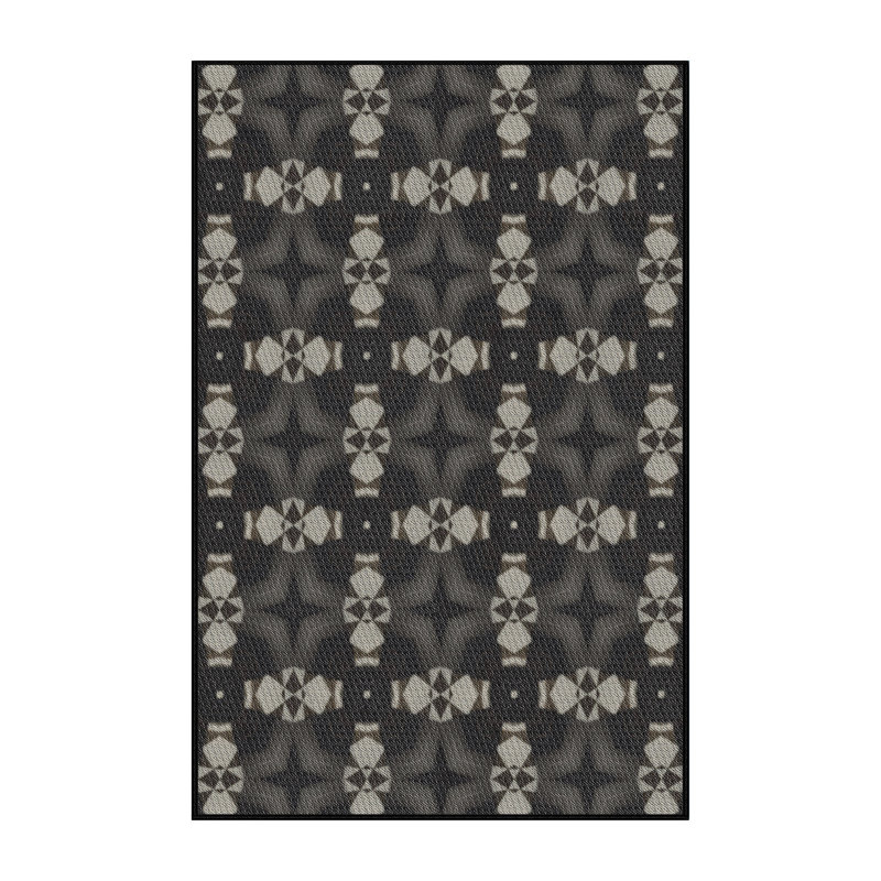Tapis décoratif noir Schmucker, Rectangle 3 pi x 5 pi