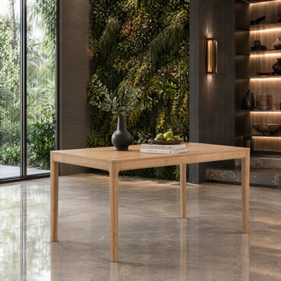 Rectangular Solid Wood Base Dining Table