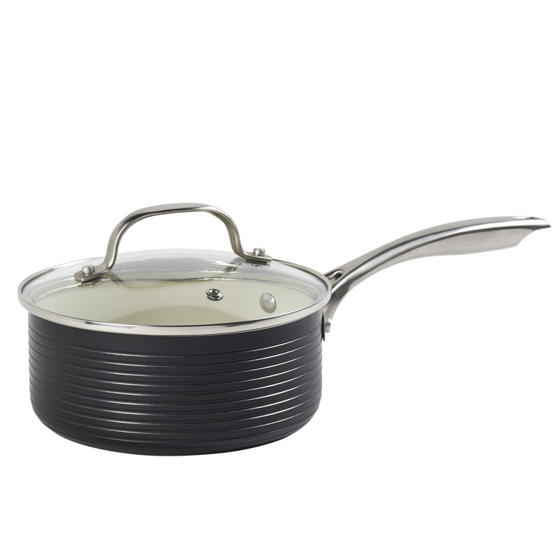 Monaco 10-Piece Black Non-Stick Aluminum Cookware Set