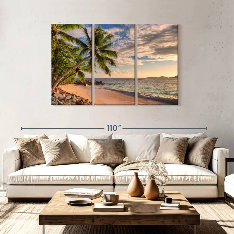 Gillard Golden Sunset Palms, H 48 po x l 74 po
