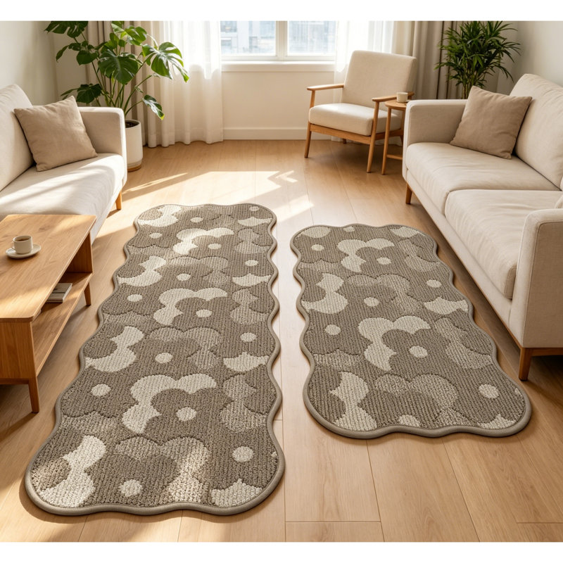 Tapis de cuisine antidérapants et lavables, Beige