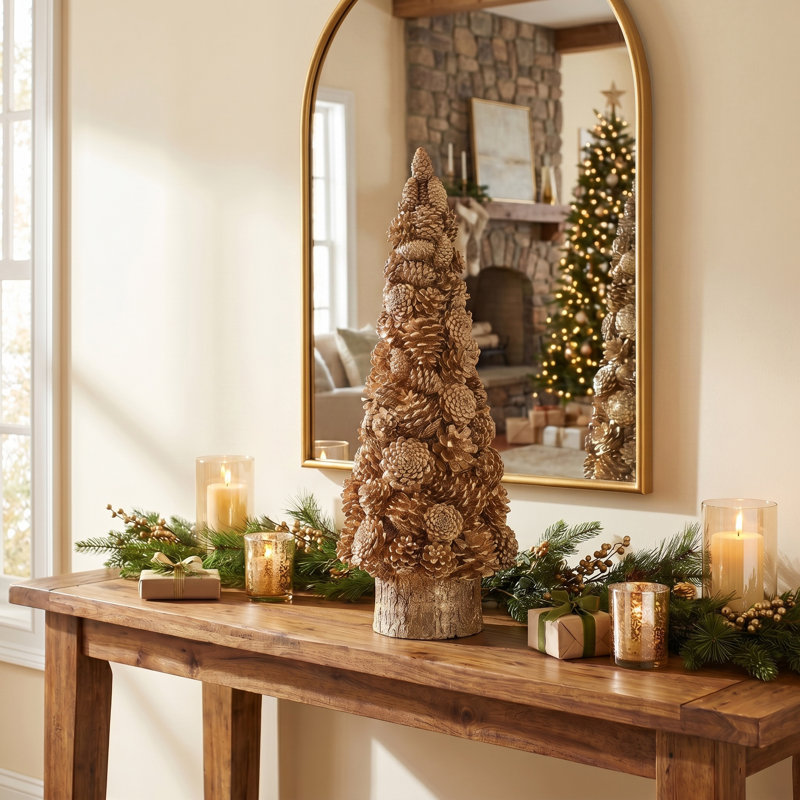 16" Resin Pinecone Tree