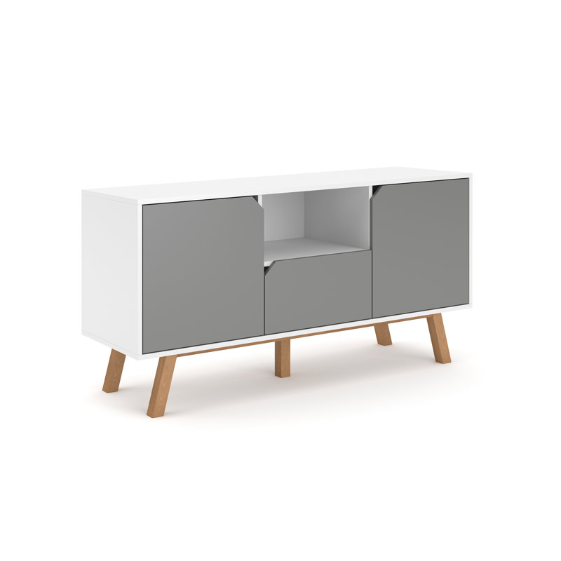 Jedidiah Unfinished TV Stand, Gray