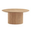 Table basse ronde de 31,5 po en chêne - Design moderne Mid-Century, fabrication en bois massif, polyvalente pour la salle à manger ou le salon (options de tailles multiples)
