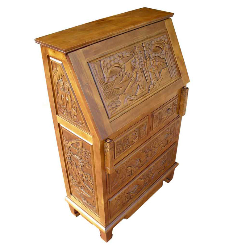 Abrams Solid Wood Solid Wood Secretary Desk