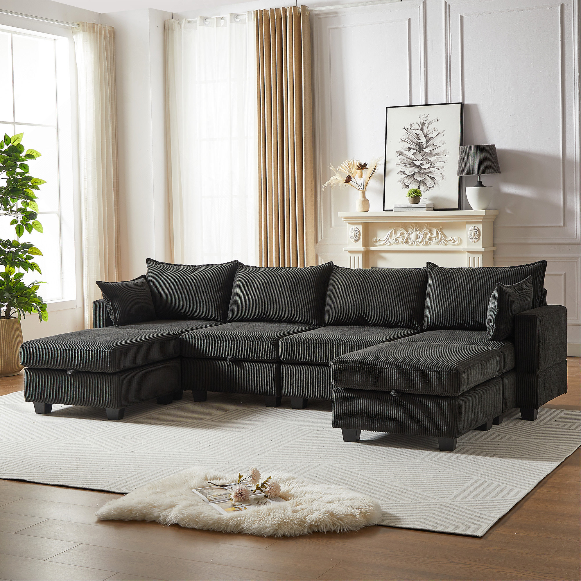 Brayden Studio Canapé modulaire 113,5 po Sectiona - Wayfair Canada