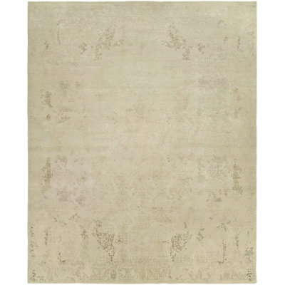 Hand Knotted Area Rug in Beige