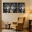 «Animals Wolf Portrait Triptych», ensemble de 3 reproductions d'art sur toile-1404067744