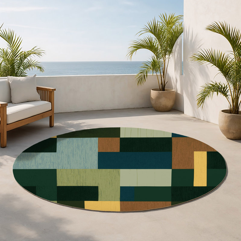 Tapis intérieur et extérieur Strata, Rond 5 pi