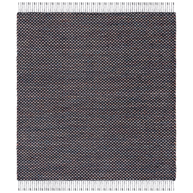 Brandy 475 Area Rug In Black / Ivory, Square 6'