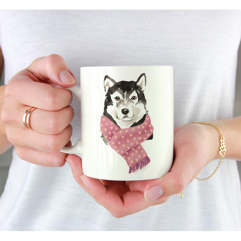 Tasse à café Brinda Malamute in Scarf