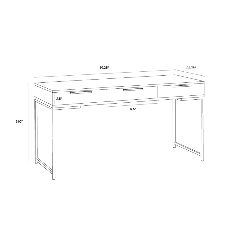Rebel Standing Desk, Gold/Umber