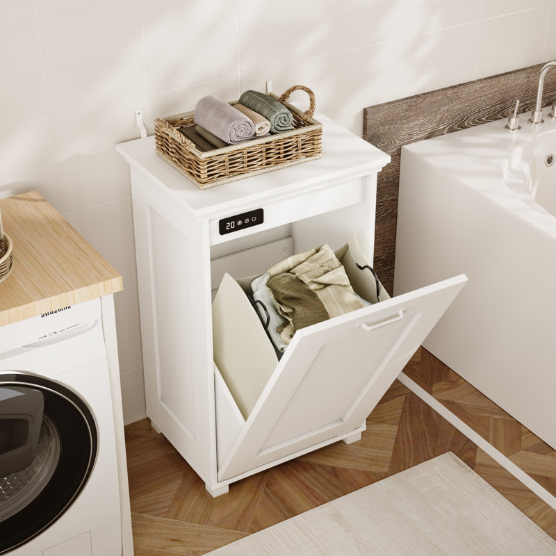 Armoire pour panier à linge inclinable avec désodorisant à l'ozone
