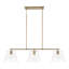 Îlot 3 lumières avec verre transparent ensemencé l 44,5 po x H 10 po Alorie-70886181