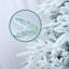 Arbre de Noël artificiel pré-éclairé avec aiguilles en flocage, branches à mémoire de forme partielle et support en métal pliable pour une décoration festive-19951131