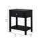 Table de chevet en bois avec plateau en verre et tiroir Dylan-1355033208