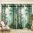 4Pcs Nature Bamboo Forest Scenic Curtains, Green Leaf Landscape Printed Window Drapes for Home Decor, Rod Pocket Light Filtering Panels Living Room, Bedroom, Dining, Kitchen, Decoration-45866280