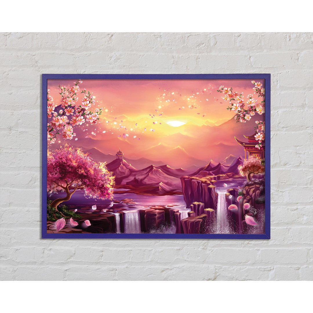 Beautiful Pink Blossom Waterfall - Einzelner Bilderrahmen Kunstdrucke