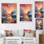Corail orange glacier glacier symphonique III - Nautique et plage, reproduction sur toile-678316916-678316921