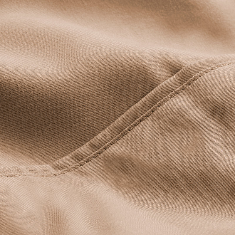 Ensemble de draps en microfibre Bare Home, Ensemble de draps pour très grand lit californien, Chameau