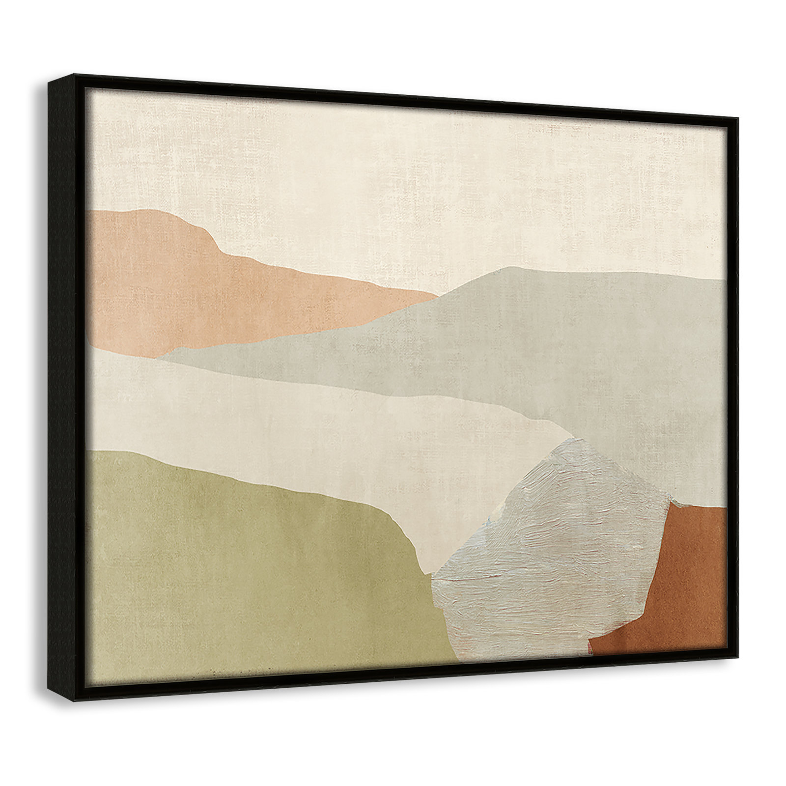 Elspeth "Pastel Views" Painting, 12.5" H x 15.5" W, Espresso