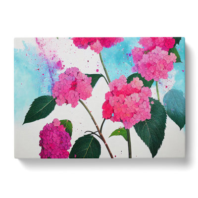Hydrangea Flower Splash Vol.1 - Wrapped Canvas