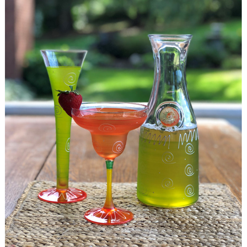 Carafe en verre péruvienne Splendor Hannover, Vert clair