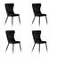 Hartshorne Velvet Dining Chairs - Ergonomic Curved Back with Metal Legs -  Side Chair for Dining Room Kitchen Living Room-1348625287-1411989036-1411989038