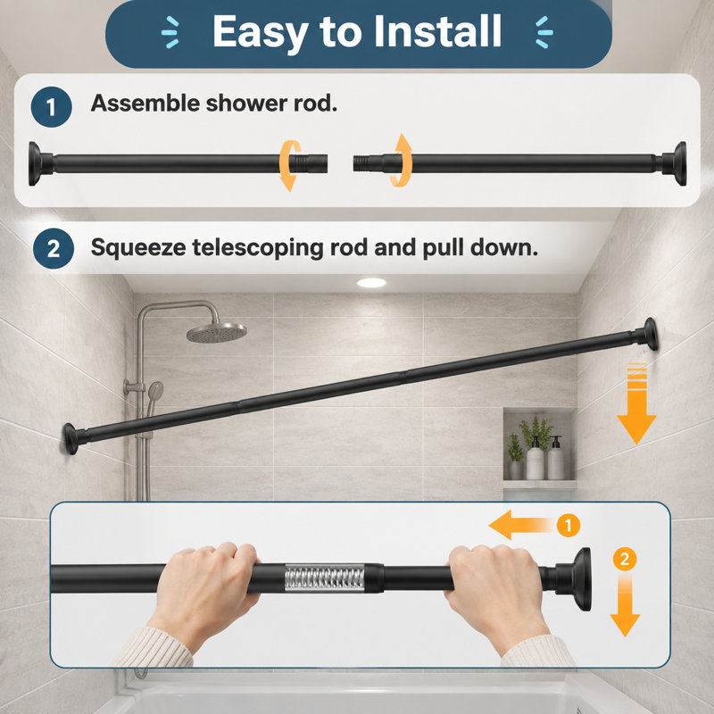 Straight Shower Curtain Rod