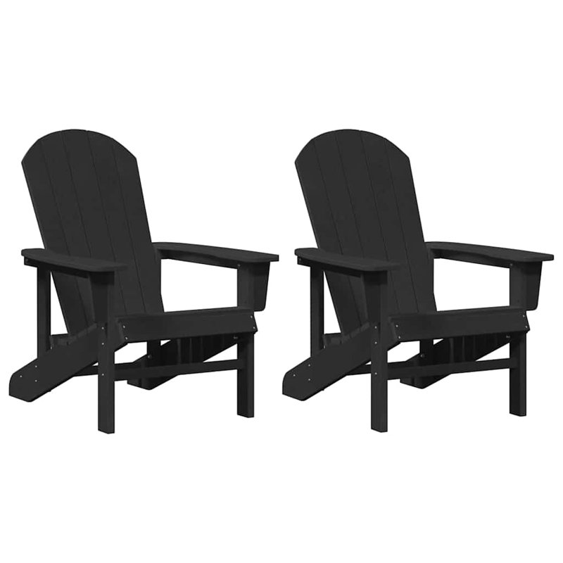 Outdoor Adirondack Chair, Black
