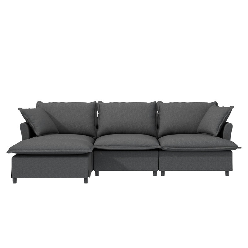 Canapé modulaire avec repose-pieds Chenille