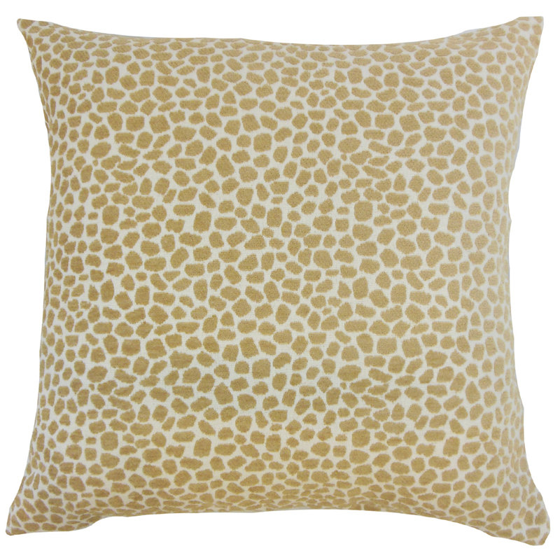 Coussin Badr, Sable, 20 po x 20 po, Polyester / bourre de polyester